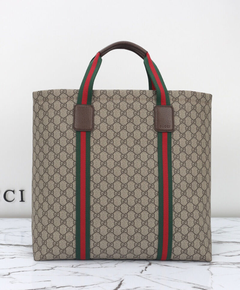 Gucci GG Tender Medium Tote Bag 763287 Dark Coffee